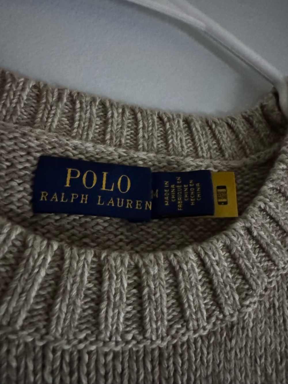 Ralph Lauren Beige Crewneck Sweater with Dog Motif - Picture 3 of 6